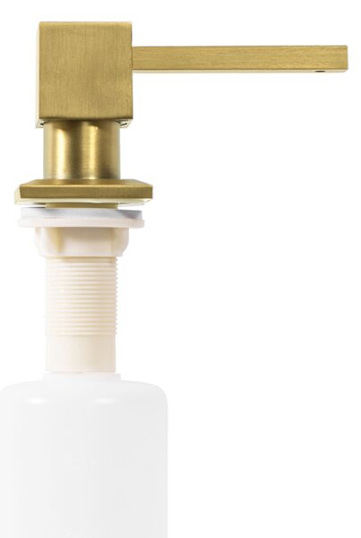 Soap dispenser gold brush square