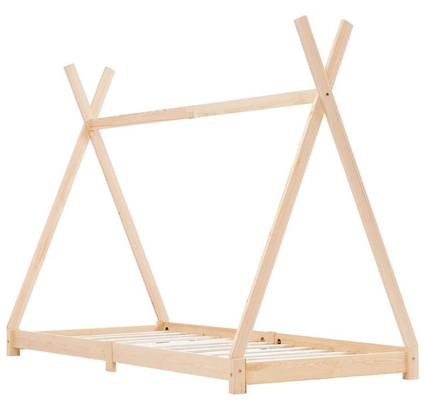 Kids Bed Frame Solid Pine Wood 80x160 cm