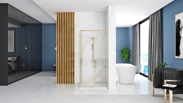 Shower enclosure Rapid Slide Gold Brush