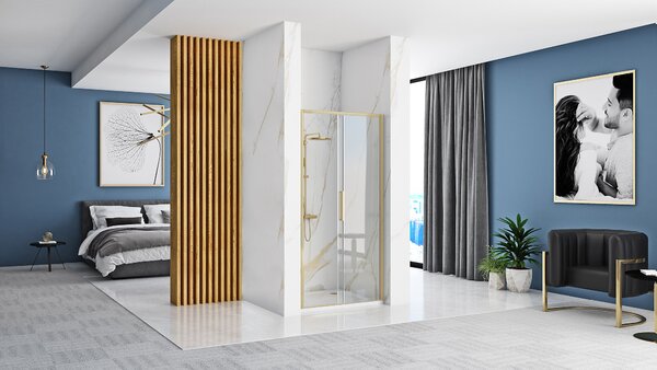 Shower door REA Rapid Slide 100 Gold Brush