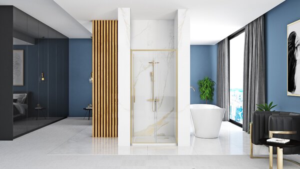 Shower door REA Rapid Slide 100 Gold Brush