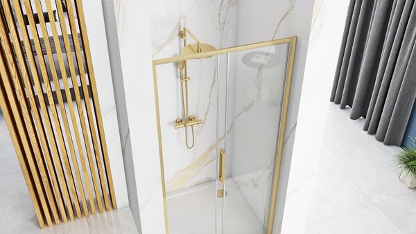 Shower door REA Rapid Slide 110 Gold Brush