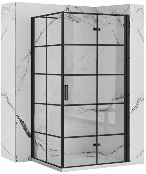Shower enclosure Rea Molier Black 110x80