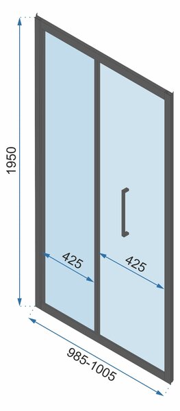 Shower enclosure REA Rapid Fold Gold