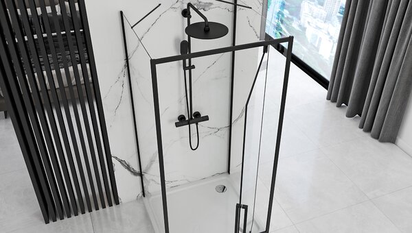 Shower enclosure corner Rea RAPID Swing Black