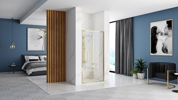 Shower door REA Rapid Fold 80 Gold