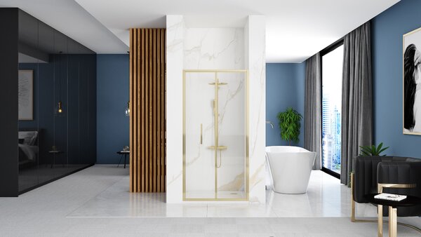 Shower door REA Rapid Fold 80 Gold