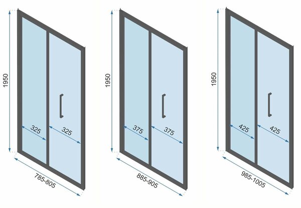 Shower enclosure REA Rapid Fold Gold