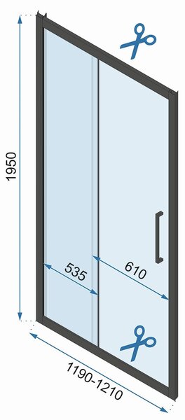 Shower enclosure REA Rapid Slide Chrome