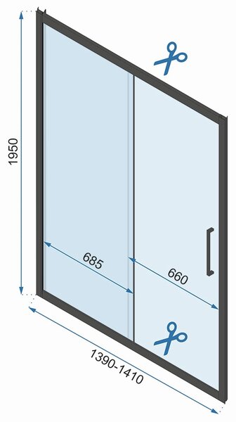 Shower enclosure REA Rapid Slide Chrome