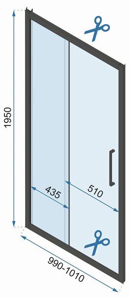 Shower enclosure REA Rapid Slide Chrome