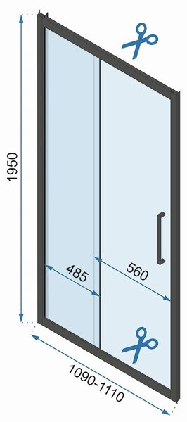 Shower enclosure REA Rapid Slide Chrome