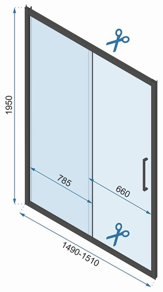 Shower enclosure REA Rapid Slide Chrome