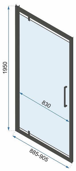 Shower enclosure REA Rapid Swing Chrome