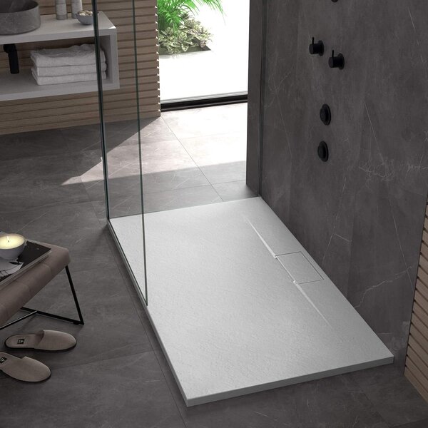 Shower tray Bazalt Long White 80x120