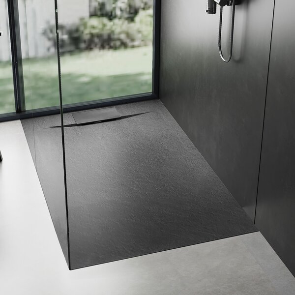 Shower tray Bazalt Black 80x100