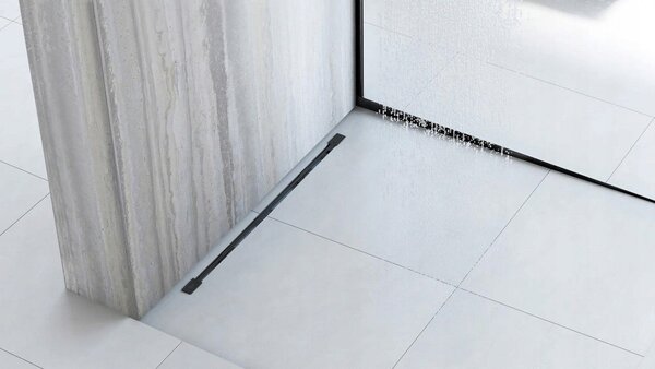 Shower tray skirting panel 100cm Black