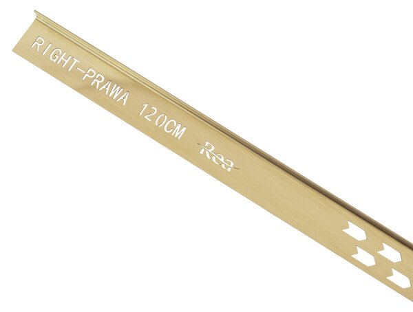 Shower tray skirting panel 120cm Brush Gold