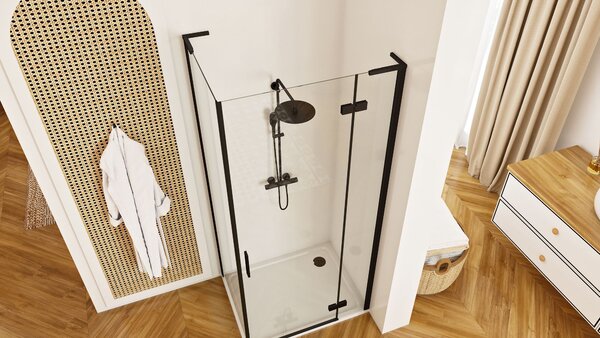 Shower enclosure REA Hugo Black 100x90