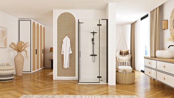 Shower enclosure REA Hugo Black 80x80
