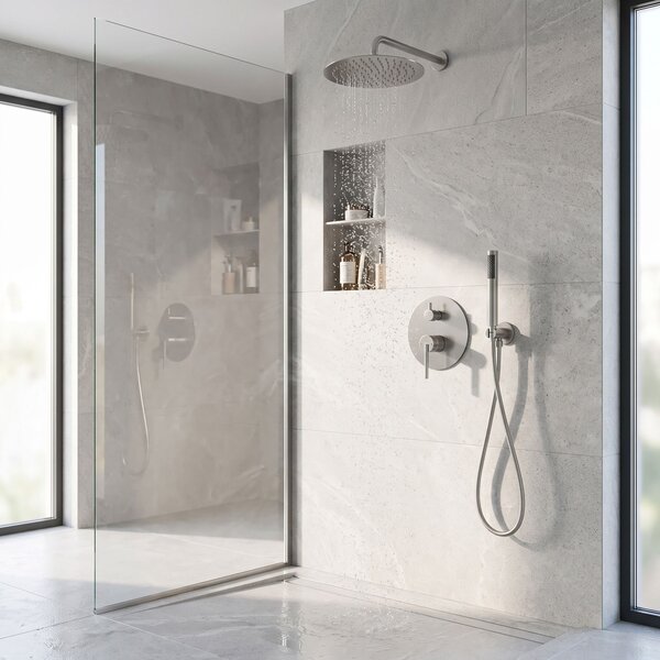 Concealed Shower Set Rea Argon Nickel Brush + BOX