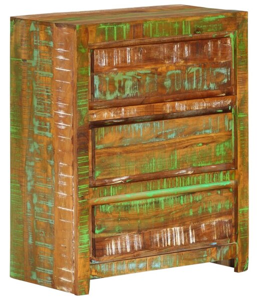 Drawer Cabinet Multicolour 60x33x75 cm Solid Wood Reclaimed