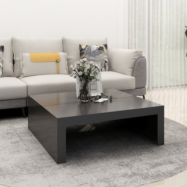 Coffee Table Grey 100x100x35 cm Engineered Wood