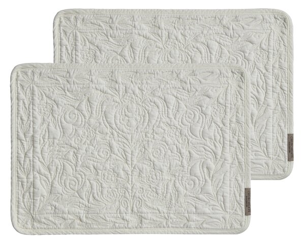 Churchgate Morcott Set of 2 Quilted Placemats Off-White