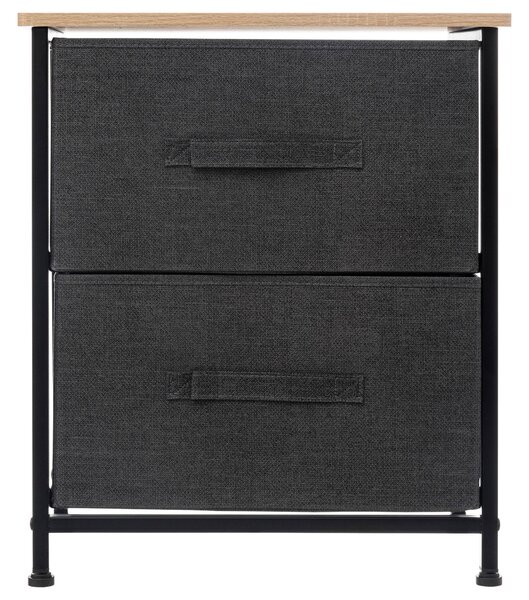 Tissa Grey 2 Drawer Storage Unit