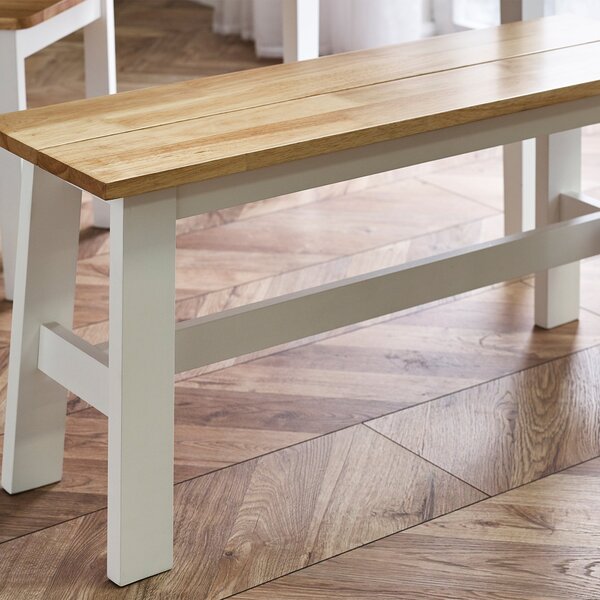 Linwood Small Dining Bench, Rubberwood Natural