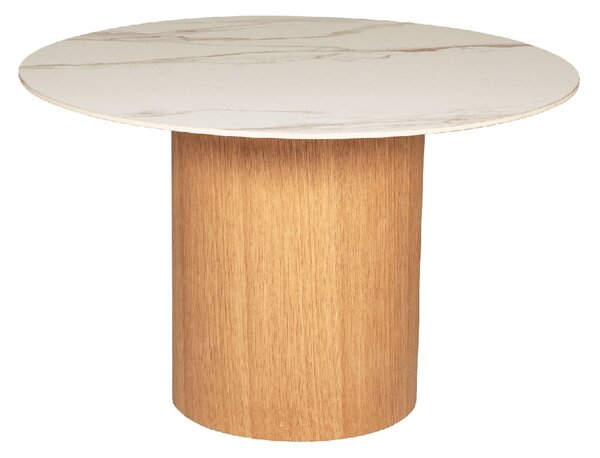 Elkhorn Ceramic Round Dining Table In Sand