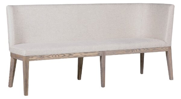 Fenwick Wooden Large Dining Bench With Fabric Seat In Natural