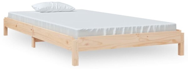 Stack Bed without Mattress 90x200 cm Solid Wood Pine