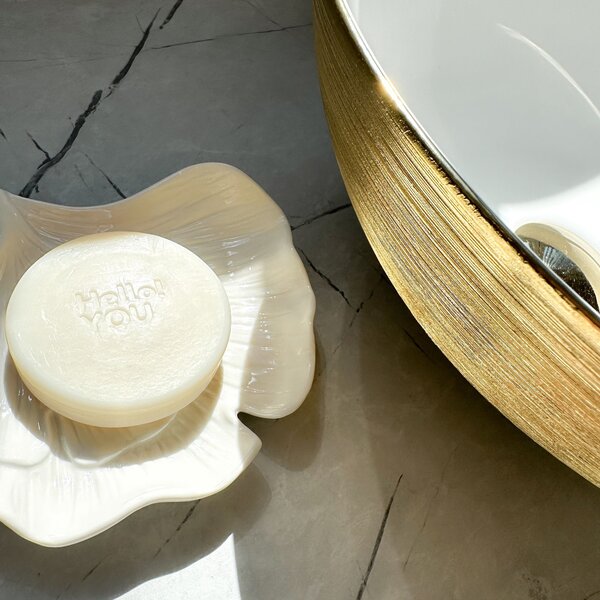Countertop basin REA STELLA Gold Brush / White