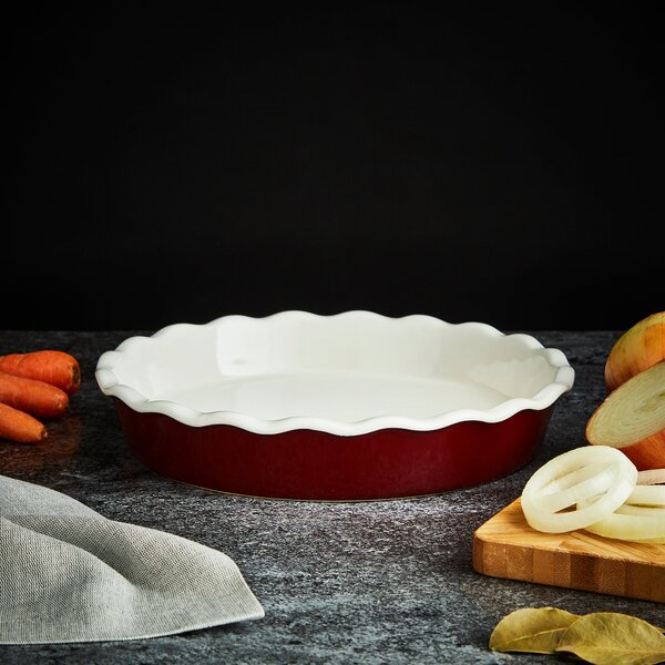Ceramic 27cm Pie Dish Red