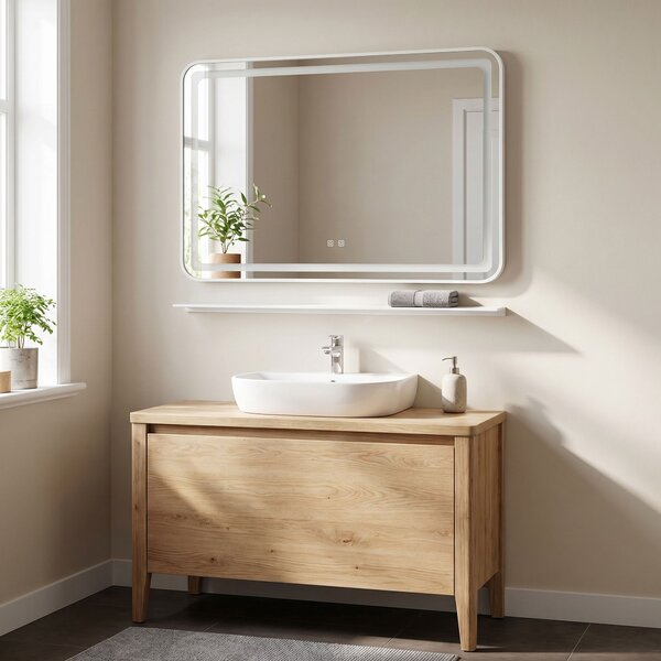LED Shelf Mirror 80x60 cm L-8060