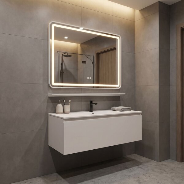 LED Shelf Mirror 80x60 cm L-8060