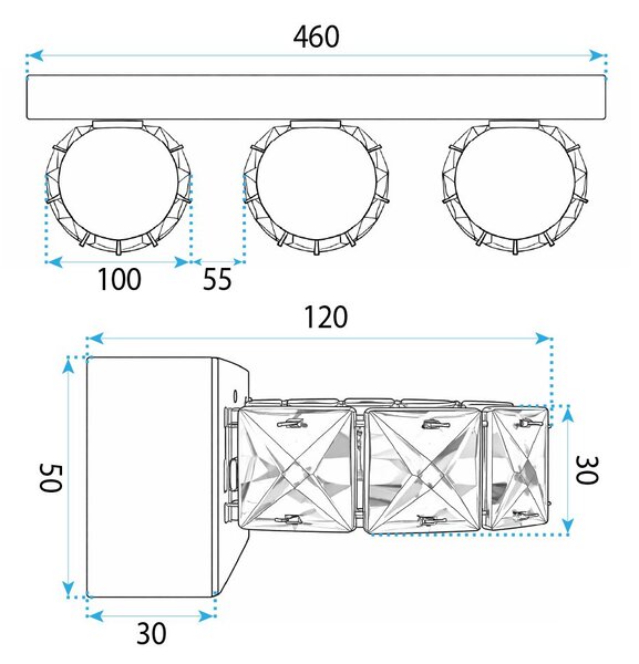 Wall lamp LED APP1939-3W GOLD