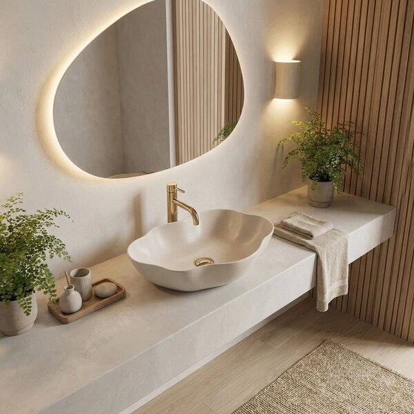 Countertop washbasin Rea Pearl Warm