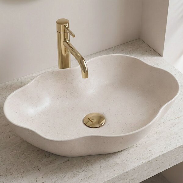 Countertop washbasin Rea Pearl Warm