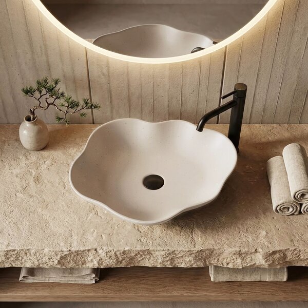 Countertop washbasin Rea Pearl Warm