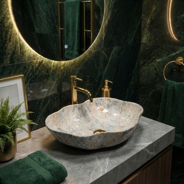 Countertop washbasin Rea Pearl Ruststone