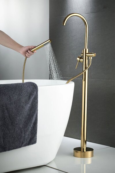 Free-standing faucet Rea Lungo Gold