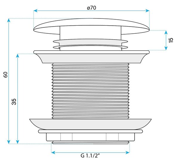 Bathtub Plug Rea Brush Copper