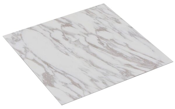 Self-adhesive PVC Flooring Planks 5.11 m² White Marble