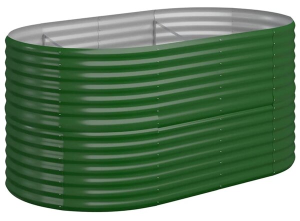 Garden Raised Bed Powder-coated Steel 152x80x68 cm Green