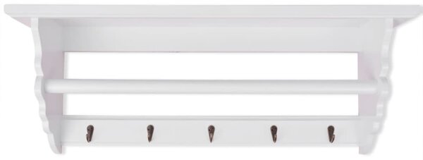 Coat Rack MDF White Baroque Style