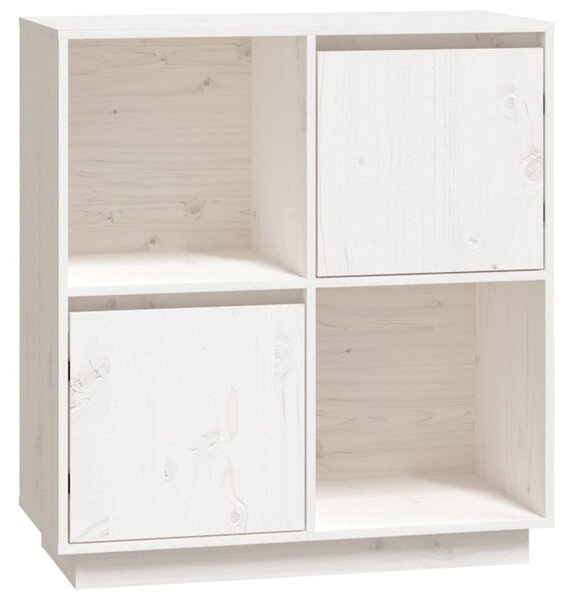 Sideboard White 74x35x80 cm Solid Wood Pine