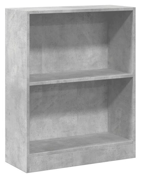 Bookshelf Concrete Grey 60x24x76 cm Engineered Wood