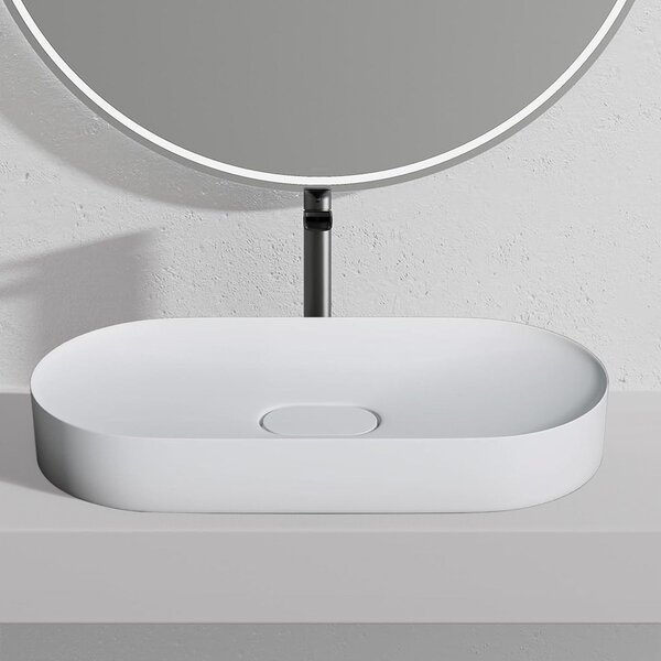 Conglomerate washbasin IRIS 71 CM White